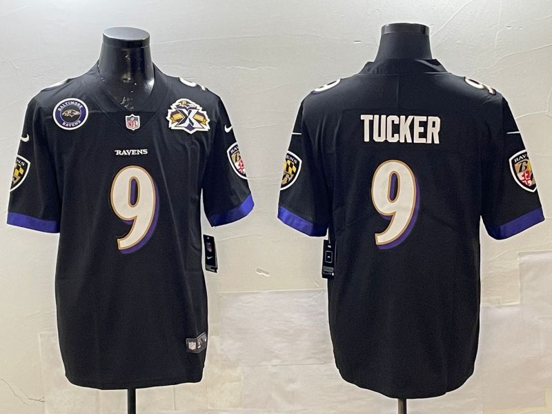 Men Baltimore Ravens 9 Tucker Black Second generation 2024 Nike Limited NFL Jersey style 4